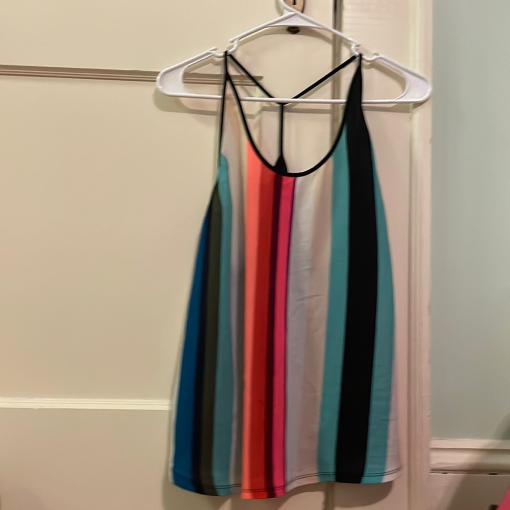 Express spaghetti strap shirt a little longer in the front than in the back